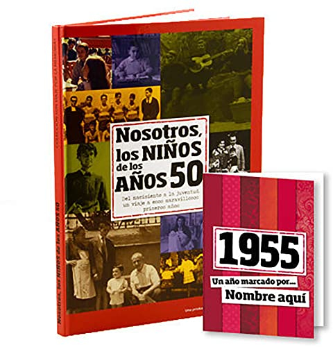 Calledelregalo 1955 Libro 'Nosotros los niños de los años 50' más una tarjeta personalizada del 1955