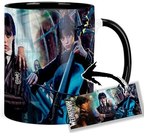 Wednesday Jenna Ortega B Tasse Innen & Henkel Schwarz Keramikbecher Mug