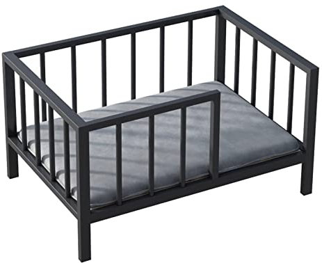 Hundebett Erhöhtes Haustierbett, Haustiermöbel, Hundebett, Metall-Haustierbettrahmen mit Massivholzbrett und ohne weiche Matte für große Hunde im Innen- und Außenbereich für Hunde, Haustier, Katze