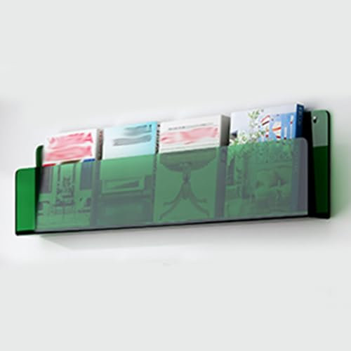 Zeitungsständer Zeitschriftenregal 1 2 3 Pack Zeitschriftenhalter Regal Wandmontage Acryl, Klarer Broschürenständer Bücherregal Rekord-Comic-Literatur-Display-Ständer Organizer Für Heimbüro, Lang 60 8