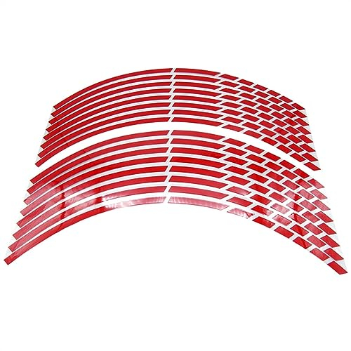 BATTTX Modifikationszubehör Für 17 18 19/16 Stück Streifen Motorrad Rad Reifen Aufkleber Reflektierende Felgenband Rad (Color : Red)