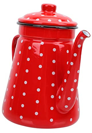 Caffettiera smaltata in acciaio inox Caffettiera per caffè espresso Macchine per caffè espresso per riscaldamento domestico Bollitore Set da tè per donna Bollitore elettrico Caffettiera smaltata Bo