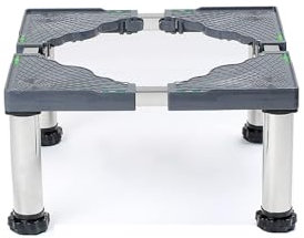 Kühlschrank Verstellbare Waschmaschine Sockel Waschmaschine Untergestell Sockel aus Edelstahl,feuchtigkeitsbeständig höhenverstellbar,Länge/Breite 45 – 70 cm,Verbindungsrahmen (FüßeHöhen 20cm)