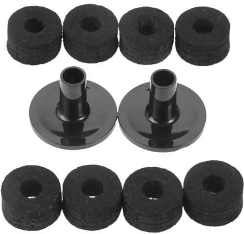 Muteitt 10 Stück Becken-ersatzzubehör, Trommel-beckenständer, Filz, Hi-hat-Kupplung, Filz Hülse, Ersatz-Schlagzeug-Set