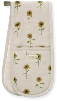 Sophie Allport Sunflower Linen Double Oven Glove