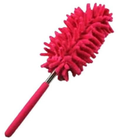 Müheloses Entfernen von Schmutz: Leichter Staubwedel mit weichen, saugfähigen Köpfen for Decken, Jalousien, Regale und mehr(Hot Pink)