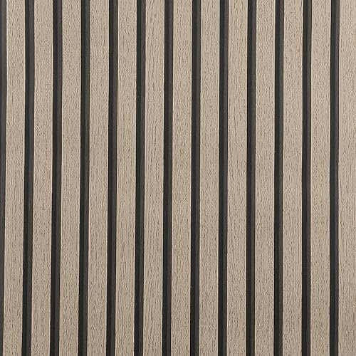 Swehooirt 3D Effect Oak Brown Wood Slat Wallpaper Vintage Wood Effect Textured Wall Paper Roll Living Room Feature Wallpaper for Bedroom Adults Hallway and Stairs Retro Feature Wall Panelling