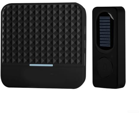 Solar Powered Funkklingel, Smart Music Doorbell Long Distance，Kabellose Türklingel Mit Solar Außen Haustürklingel Set, 300M Funk Reichweite Klingel Haustür