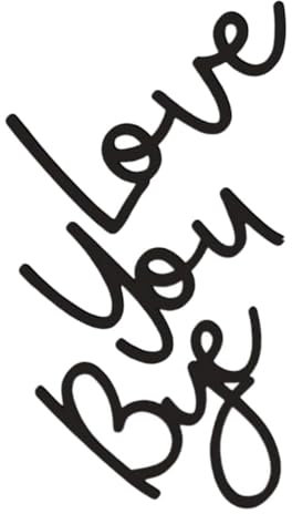 ABOOFAN Modern Love You Bye Wood Sign Handcarved Decorative Wall Art Rustic Home Decor