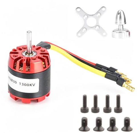 Moteur Sans Balais à Rotor Externe, Kit Moteur sans balais à Rotor externe RC métal N2830 1300KV 250W pour multicopter 4 axes Lipo A2212 2-4S AvionRC hélicoptère drone Moteur