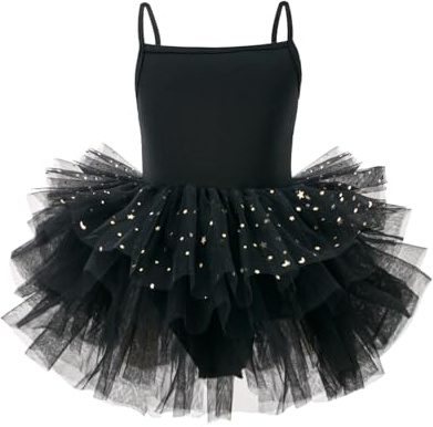 LYZOURBB Baby Girls Camisole Tutu Dresses Strap Shiny Tulle Ballet Leotard Ballerina Costume for Dance Girls 1-6 Years