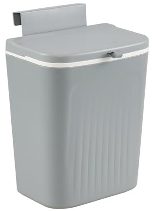 Eudokky 12 Liter Wall Mounted Waste Bin, Hanging Trash Can with Lid