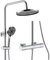 KeeGone Duschsystem mit Thermostat Edelstahl Regendusche 25cm Handbrause 3 Strahlarten Duscharmatur Komplettset Höhenverstellbar mit Anti-Verbrühungsschutz Wassersparend Einfach Installieren