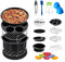 Air Fryer Accessory Kit 13 Piece Set for 4.5L 5.2L Models Includes Cake Pan Pizza Tray Grilling Rack Egg Bite Mold Nonstick Design