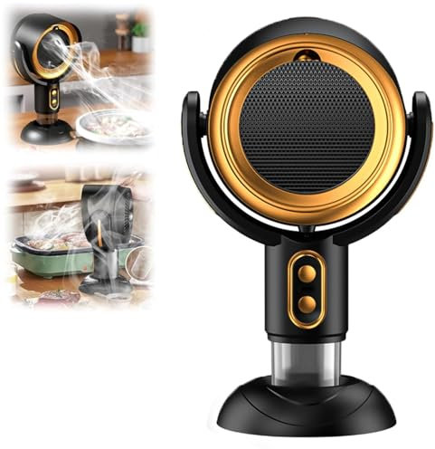 Genérico Trampa de Humo de ángulo Ajustable, Extractor purificador de Humo portátil, Filtro de Humo silencioso extraíble y Lavable, minipurificador de Aire for Fumar en Interiores.(Yellow)