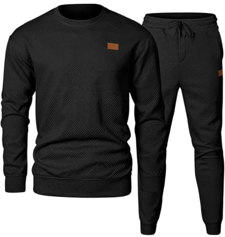 CheChury Tute da Ginnastica Uomo Inverno Maniche Lunghe Felpa e Jogging Pantaloni Tuta Sportiva Set Tuta da Jogging 2 Pezzi Tute Uomo Completa Inverno Casual Atletica Per Palestra Allenamento Casa
