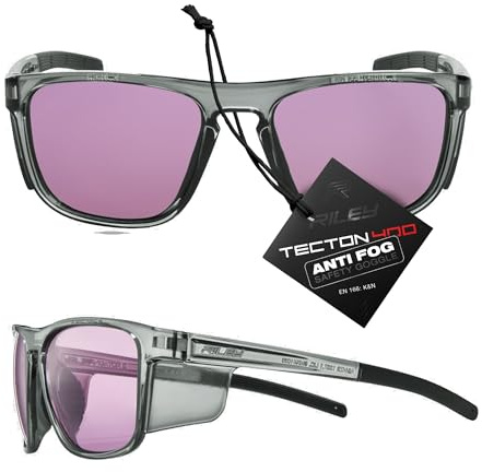 Riley Navigator X Premium Schutzbrille für die Arbeit - Anti-Beschlag, Kratzfest Schutzbrille Arbeits-, Sport- & Fahrradbrille - UV400 Sicherheitsbrille Herren & Damen Geeignete Brillen - HD Linse