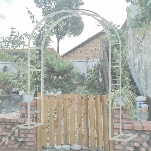 FLTRGO Grand Arc Métallique pour Les Plantes d'escalade, Tube De Fer De 19 Mm, Hauteur De 1,8 M À 3 M, Arc Élégant De Roses pour Les Mariages, Les Patios, l'herbe, Les Cours Arrière, Les Entrées ~ /
