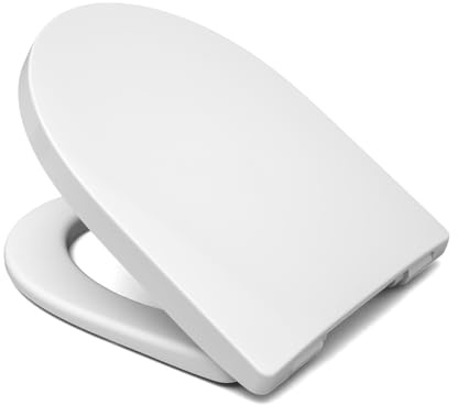 Ritzer WC-Sitz für Geberit iCon | Absenkautomatik & QuickRelease-Scharnieren | Duroplast mit Edelstahl-Scharniere | Weiß | Referenznummer: 500.670.01.1