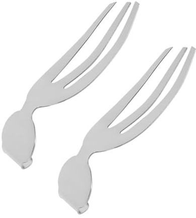 PartyKindom Salad Servers Fork Creative Useful Salad Hands Tool Stainless Steel Mixing Utensil for Home Kitchen Dining and Entertaining