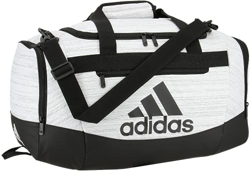 adidas Unisex-Erwachsene Defender 4.0 Duffel, Durable Athletic Sports Gym Travel Bag for Men and Women Sportsack, Zweifarbig, Weiß/Schwarz