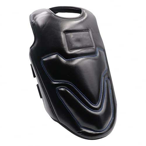 MAOTN Protecteur de Poitrine de Boxe en PU épaissi,Plastron général de Combat Sanda Muay Thai Adulte,protège Poitrine de Taekwondo entraînement Noir,Kickboxing Garde Armure,Black,One Size
