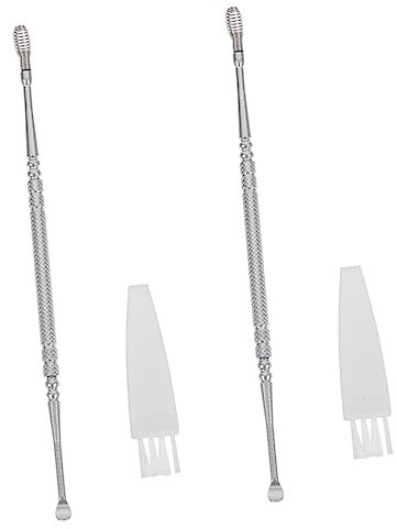 Healeved Ohrenreiniger 2-Teiliges Spiral-Ohrlöffel-Reinigungszubehör-Set Ohrreinigungswerkzeuge Reinigungsset Ohrkürette Ohrenschmalz-Entfernungsset Ohrhaarentferner Praktischer