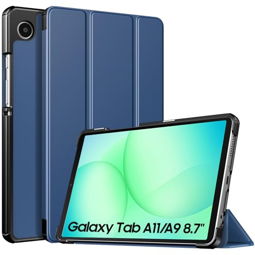 TiMOVO Hülle für Samsung Galaxy Tab A11/A9 8.7 Zoll, Marineblau | Kompatibel mit SM-X130/X133/X135/X110/X115/X117, Schlanke, Leichte Schutzhülle, Ständer und Harter Rückseite