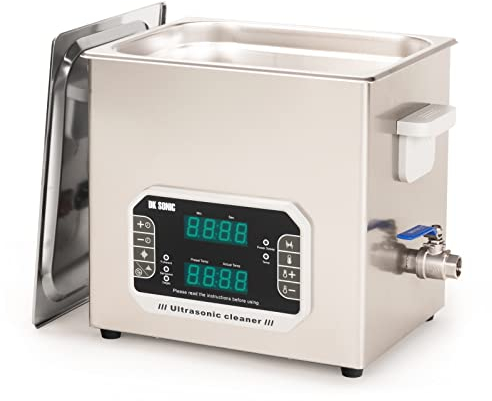 DK SONIC Professional Ultrasonic Cleaner 10L, 240W Heavy-Duty Sonic Cleaner With Timer,Heater&Touch Control, Multi-Application for Motorcycle Engines, Carburetors, Chains (Include Basket)