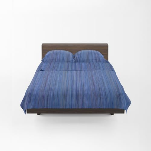 GUZZINI Classic - Completo Letto Cotone Percalle con Lenzuola Una Piazza e Mezza 180x280 + 1 Lenzuolo con Angoli Coprimaterasso Una Piazza e Mezza 125x200 Materasso 30cm + 2 Federe Cuscino Letto 50x80