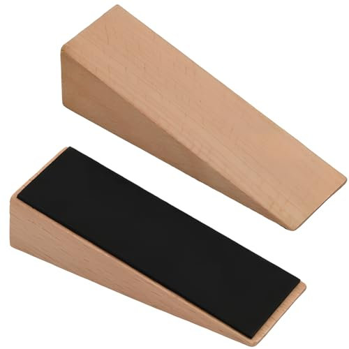 Fermaporta Da Pavimento, Ferma Porta, Set Di 2 Fermaporta In Legno, Cuneo Fermaporta, Fermaporta Pavimento, Fermaporta Antiscivolo Con Gomma, Adatti Per Tutti I Tipi Di Porta E Superfici