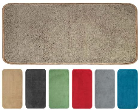 OLIVO.shop TEKNOS Tappeto magico assorbi acqua, Zerbino asciugapassi per interno, Tappeto ingresso casa, varie misure e colori (TORTORA, 25x70 cm)