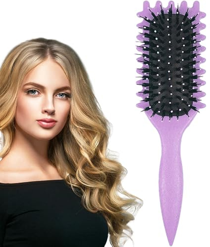 Susubaofu Curl Defining Thick Hair Brush,Curly Wavy Detangle Hair Brush Girls,Define Curls Brush,Soft Shaping Comb for Wet Curls,Curl Brush,Hair Styling Appliances for Women and Men