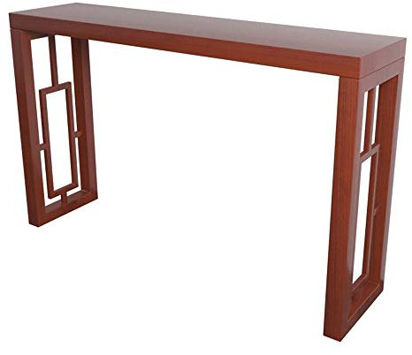 MEILISHAOMEI Mesa de Entrada con Consola,Mueble de Entrada de Madera Maciza,Mesa de recibidor,Mesa Auxiliar Sencilla para Sala de Estar,estación con Vista Final de 31 × 11 × 31 Pulgadas(Color: Nogal