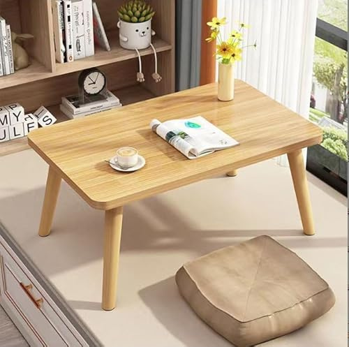 Mesa de centro escandinava moderna mesa de sofá con patas de madera, muebles de salón, acabado en nogal, 60 x 40 x 40 cm, diseño elegante y funcional