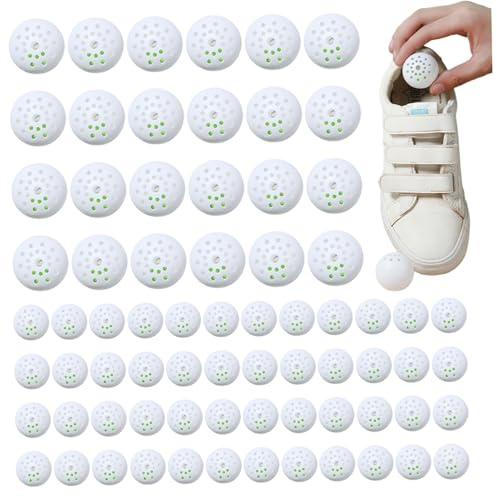 Shoe Deodorizer Balls, 72pcs 4cm Shoe Balls Odor with PP Cover, Odor-Fighting Freshener for Neutralizing and Refreshing Sneaker, Wardrobe, Bags