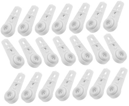 ABOOFAN 30piezas Soporte De Riel De Polea Para Riel De Cortina Rodillos Deslizantes De Plástico Para Sala De Estar Dormitorio y Baño Sistema De Rodillos De Doble Rueda