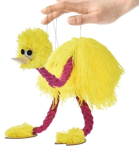 Straußen-Marionette – niedliche Straußen-Marionetten für Geburtstag, Theater, Kinder, Familie, Männer, Frauen, Puppenspiel, Partyzubehör, Straußen-Marionette, Straußen-Marionette, Straußenpuppe