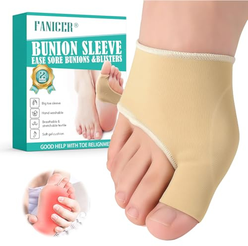 2 Stück Hallux Valgus Schiene mit Silikonpads - Ballenpolster Weich | Reduziert Reibung und Druck im Vorfußbereich. Rutschfest und bequem für Männer und Frauen. Universalgröße für Alltag