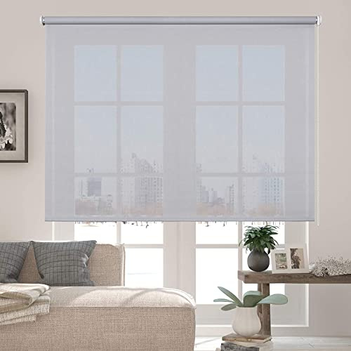 Dagsljus ogenomskinliga rullgardiner, UV-skydd och vattentäta ljusfiltreringsskärmar för sovrum, vardagsrum, badrum, kontor – 100 cm bredd x 180 cm fall