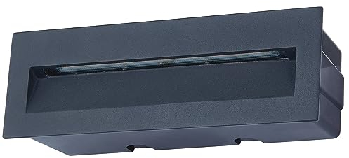 Outdoor Wall Light 'Loya' (Modern) in Black Made of Aluminium (1 Light Source,) from Lucande | Brick Light, Wall lamp for Exterior/Interior Walls, House, Terrace und Balcony