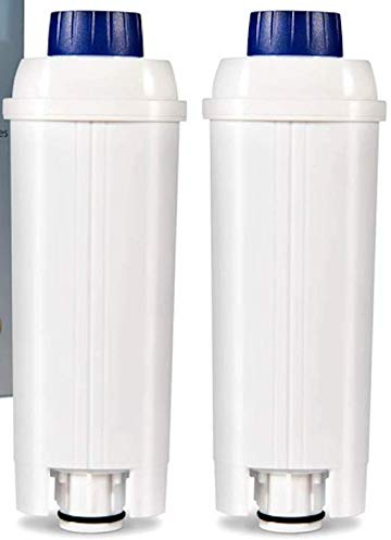 Coffee Machine filter (DLSC002) for Delongi Coffee Machine ECAM, ETAM, BCO, Esam, EC680 & EC800 Series Compatible Premium Coconut Shell Activated (2 Pack)