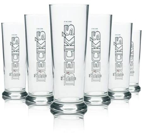 Bierglas Beck’S Seattle [6er Set] 6x0,25l Original Becks Bier Gläser - Gastro Edition