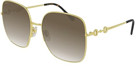 Gucci Damenbrille, Gold-Gold-Braun, 61