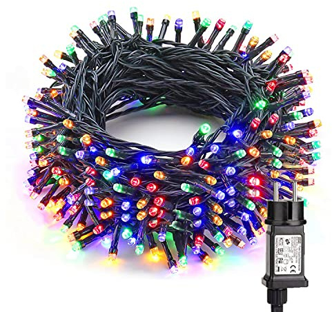 Natale Stringa Luci Led Colorato, BrizLabs 20M 200 LED 8 Modalità Luci Albero di Natale Impermeabile Catena Luminosa Catena di Luci Decorative per Natale Giardino Eventi Decorazioni