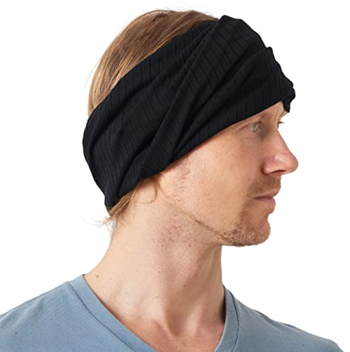 CHARM Gorro Verano para Hombre - Beanie Circular para Mujer Bufanda De Motociclista Mascarilla Facial Negro