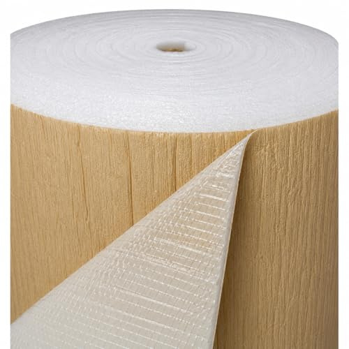 HELGUEFER - Papel Burbuja con Kraft para Embalar | Rollo Burbujas Embalaje 60 cm x 150 m | Plastico Burbujas Polietileno Resistente y Fácil de Usar | Ideal para Envíos y Almacenaje