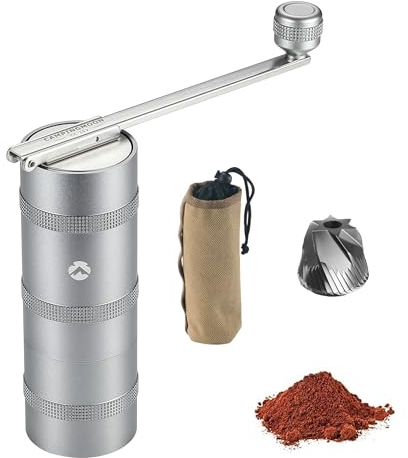 CAMPINGMOON - Molinillo manual de café para camping, acero inoxidable, tamaño mediano, CC-152