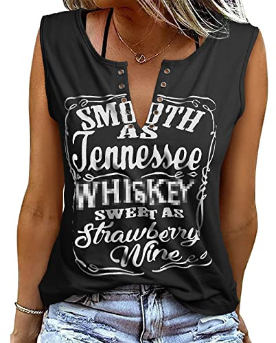 heekpek Women Vest Tops V Neck Casual Summer Tee Tops Sleeveless Cotton Graphic Print Ladies Vests Tank Tops, Black, Size M