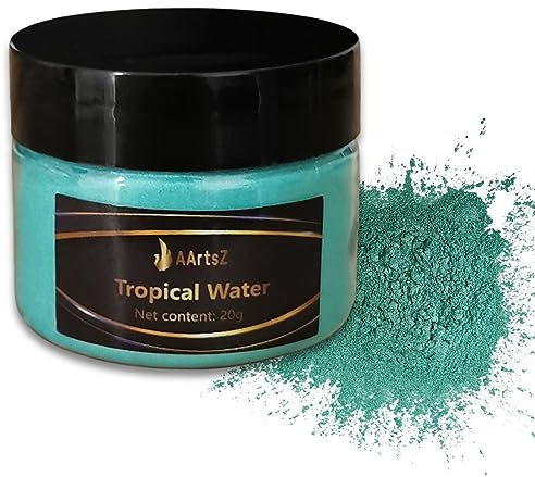 AArtsZ Farbpigmente Zweifarbige Puderfarbe für Kunstwerke aus Epoxidharz (Tropical Water)